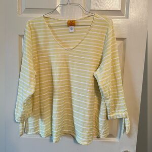Yellow stripe top